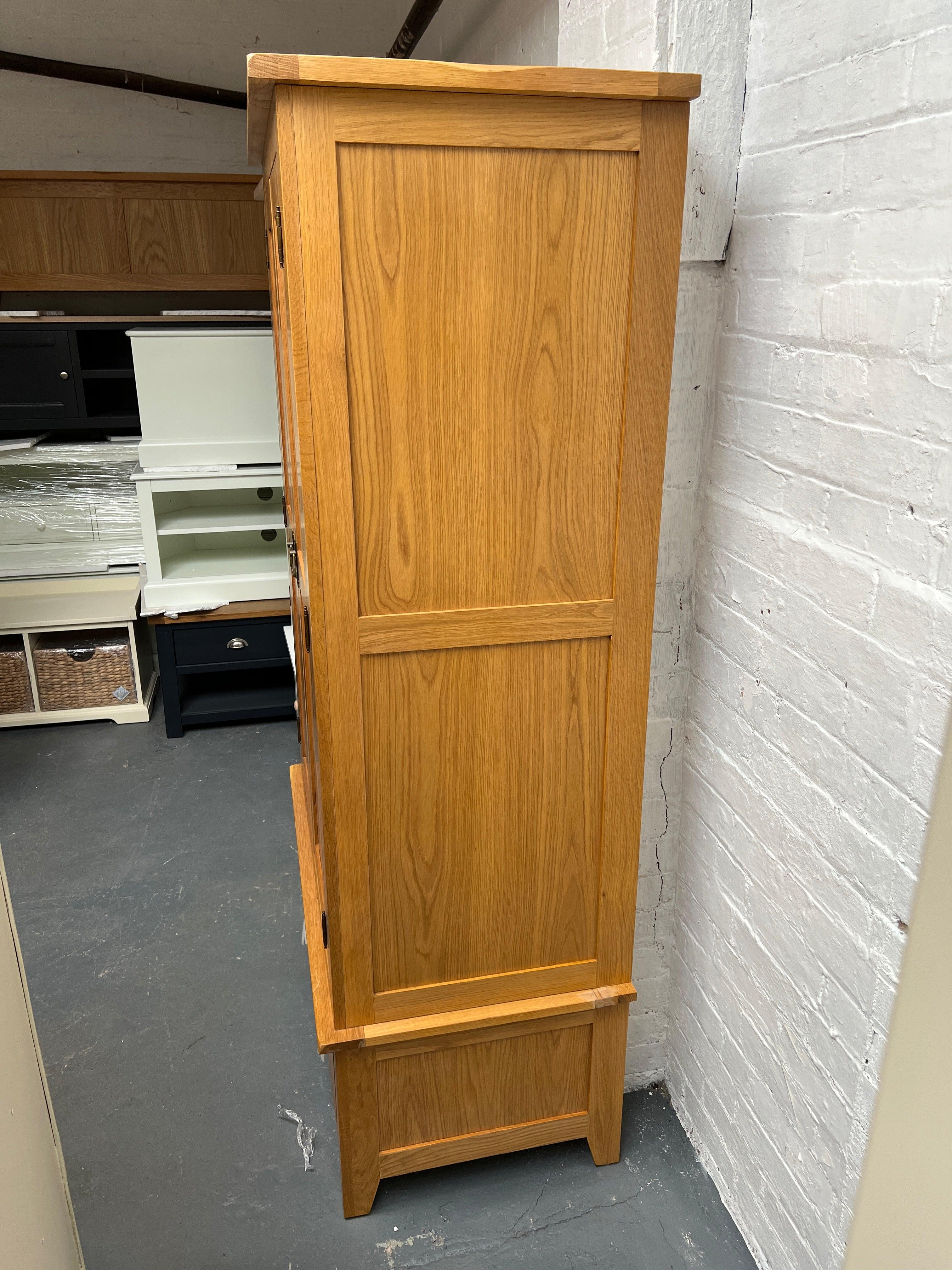 Oakland Rustic Oak Double Wardrobe furniture delivered