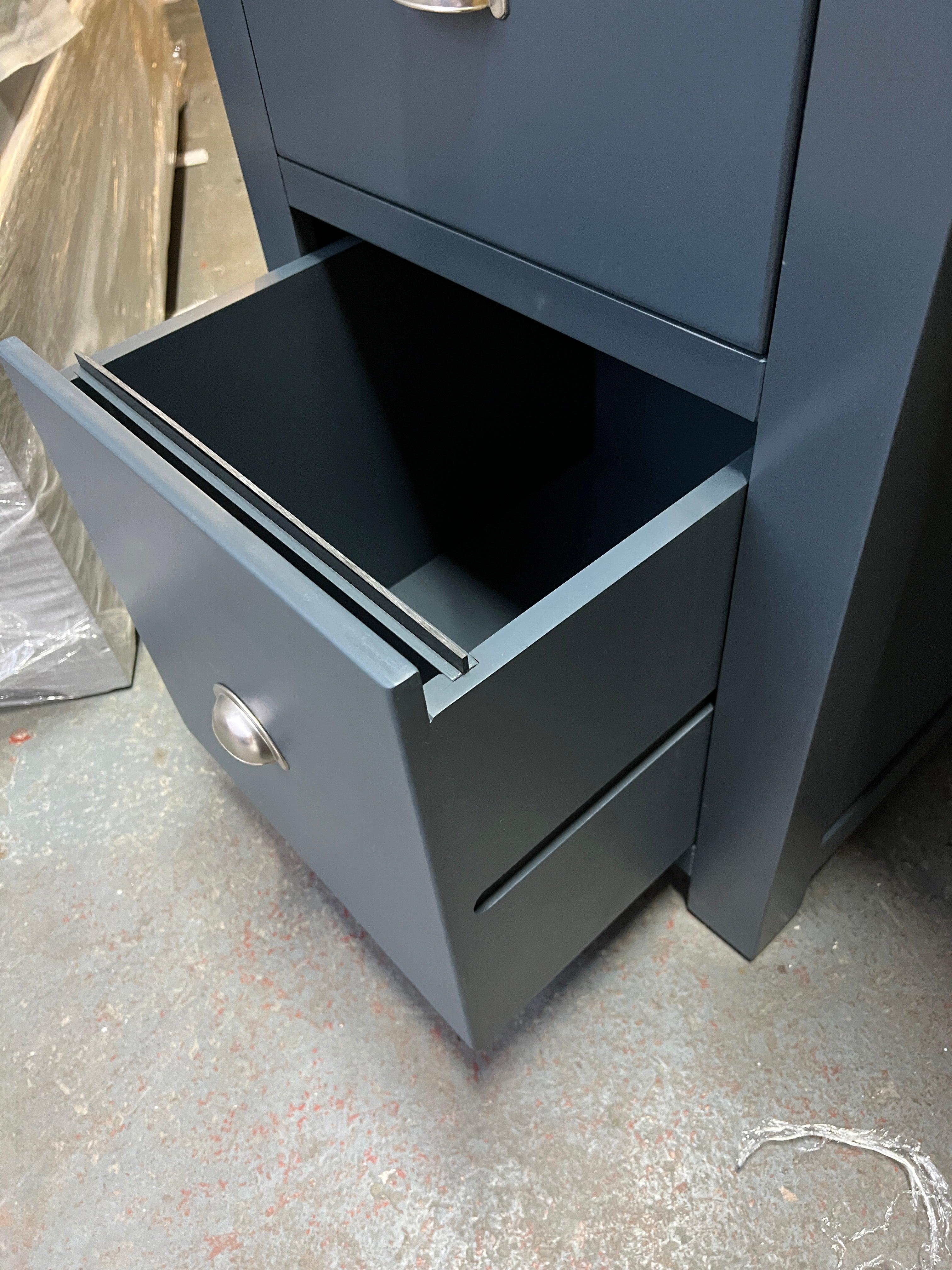 Westcote Inky Blue Double Pedestal Desk Quality Furniture Clearance Ltd