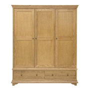 Winchcombe Oiled Oak Triple Wardrobe Quality Furniture Clearance Ltd