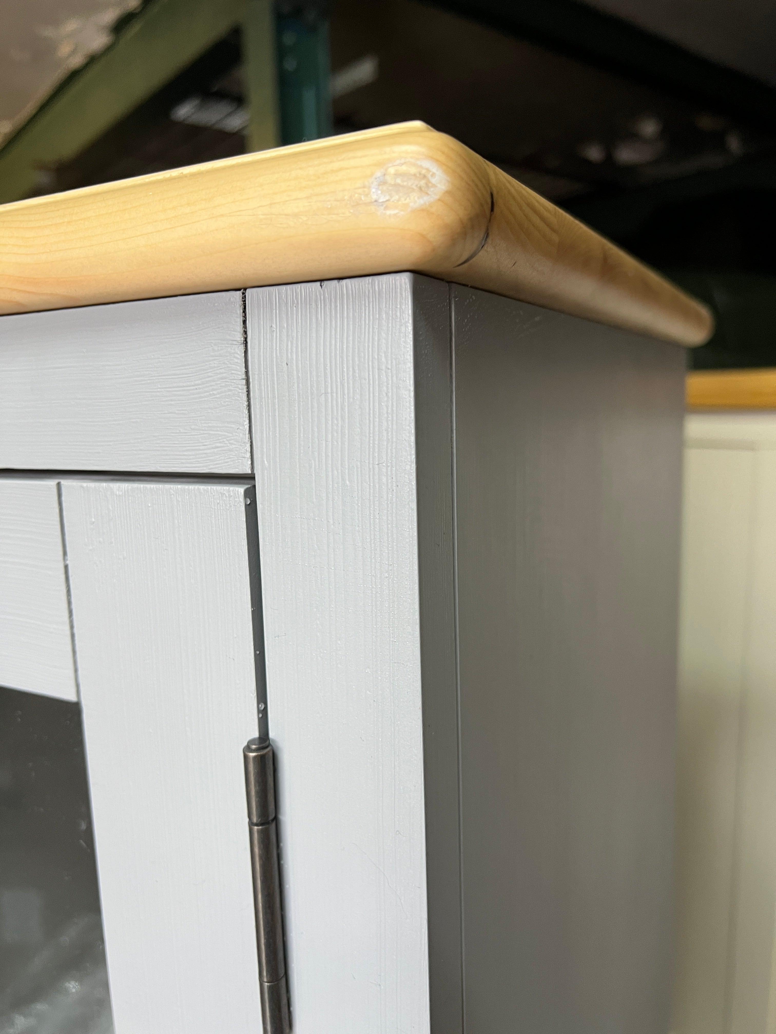 PAINSWICK STORM GREY Narrow Farmhouse Larder Quality Furniture Clearance Ltd