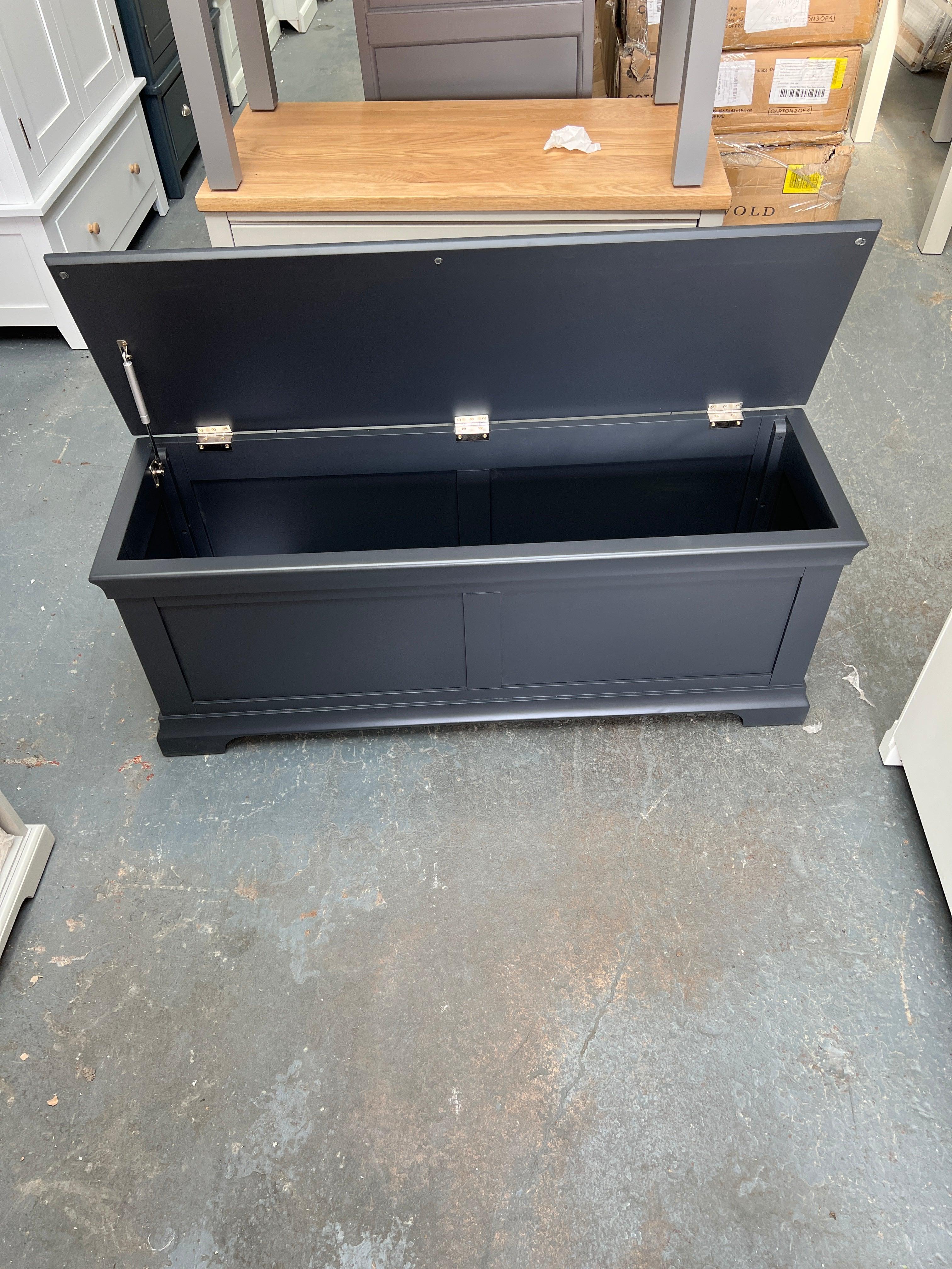 Chantilly Dusky Black Wide Blanket Box furniture delivered 