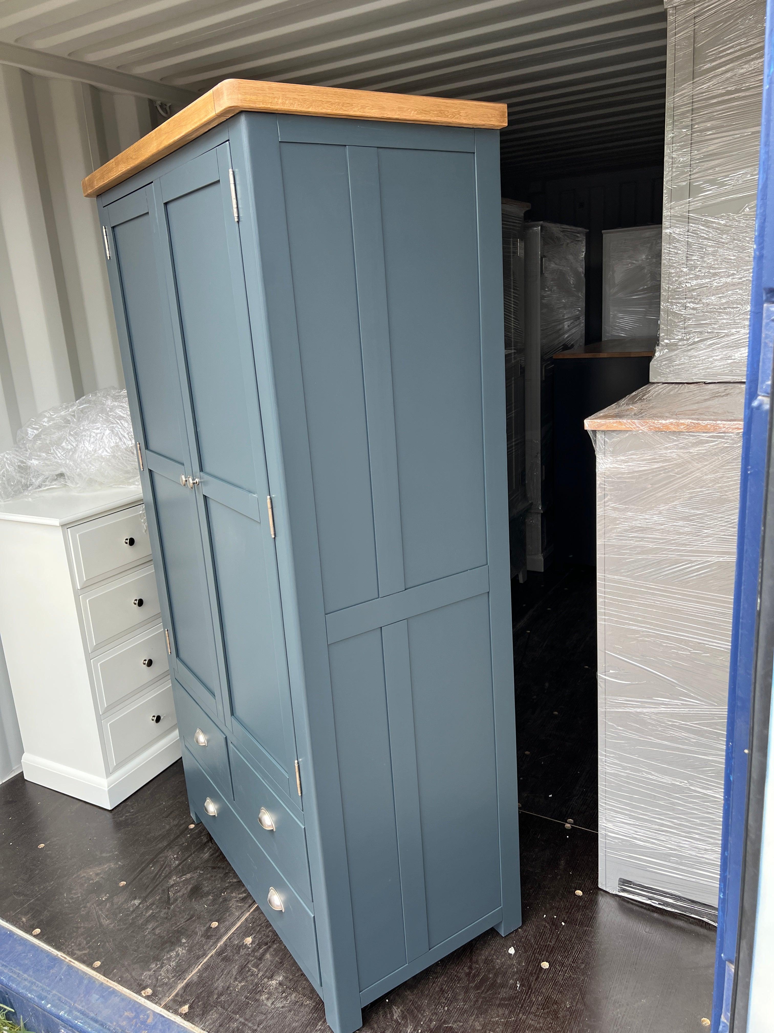 Westcote Inky Blue Large Double Larder furniture delivered 