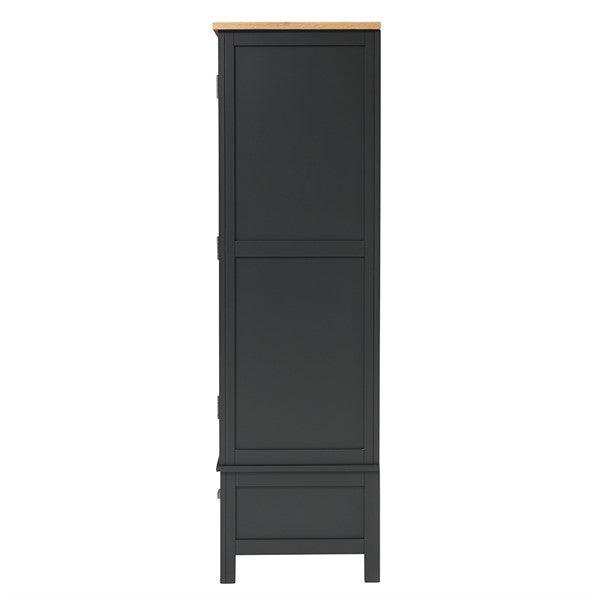 Simply Cotswold Charcoal Double Wardrobe with Drawer Quality Furniture Clearance Ltd