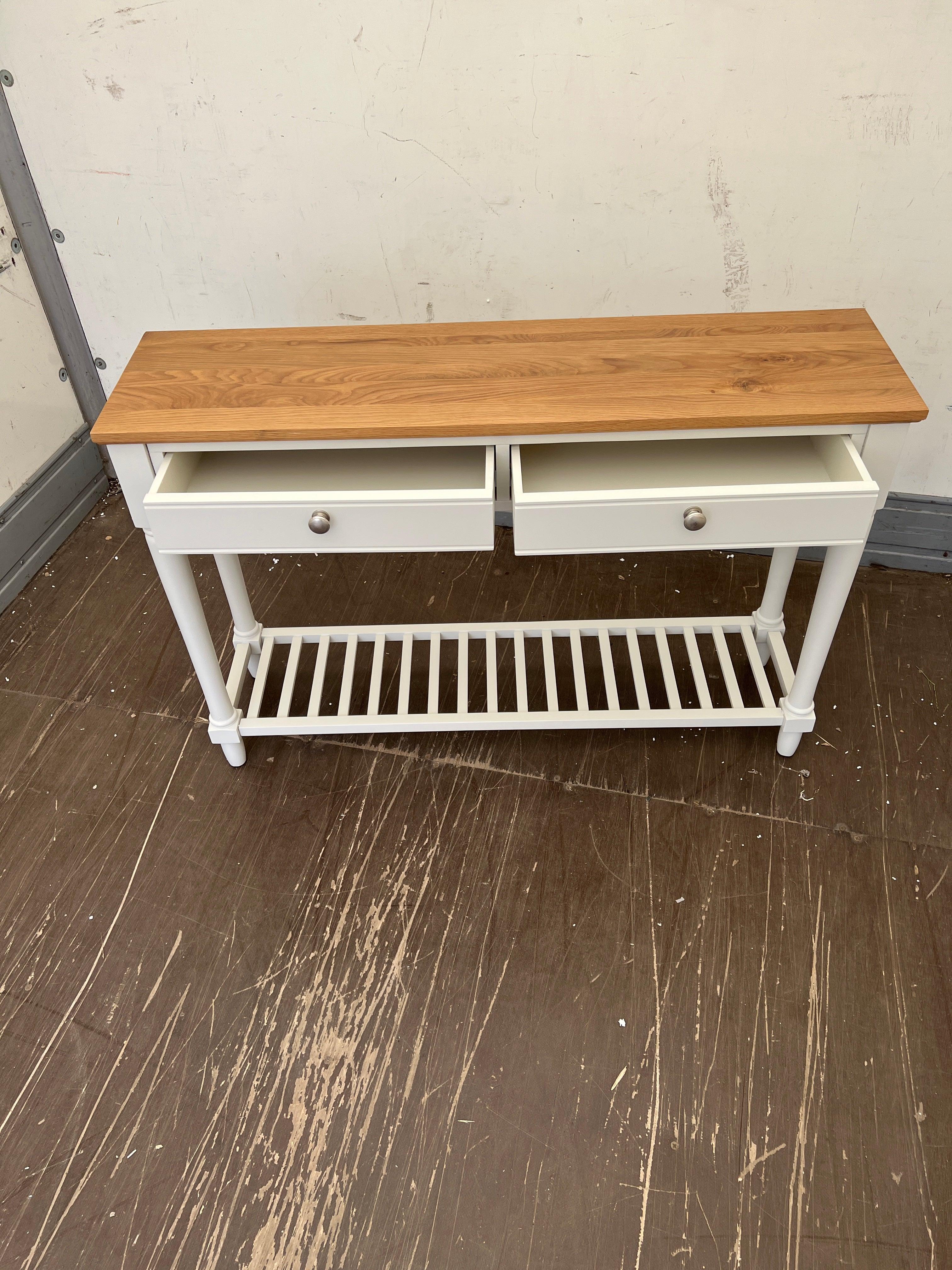 Elkstone Pale Grey Console Table furniture delivered 