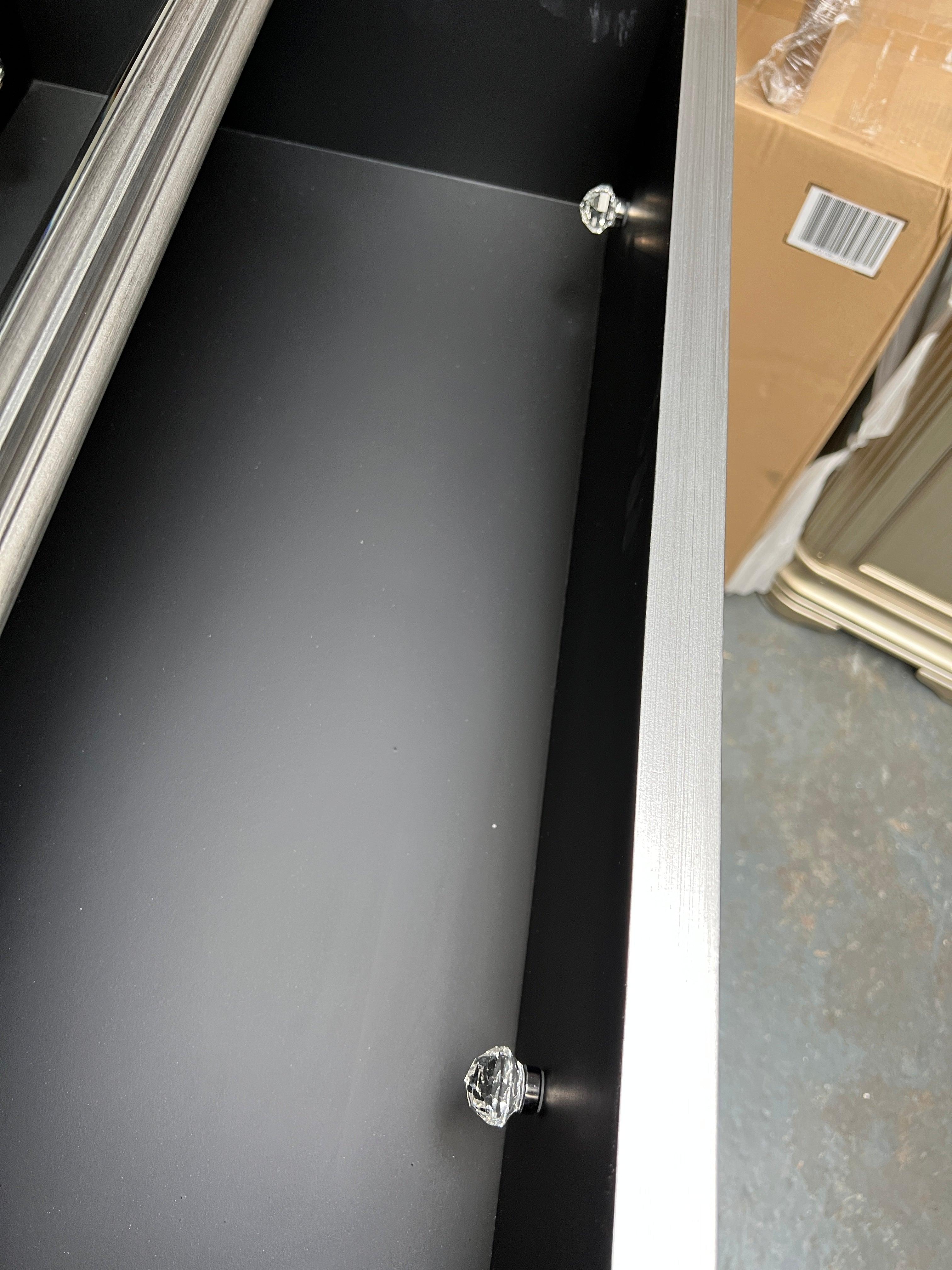 Vida Living Ophelia Silver & Mirrored Tall Chest Quality Furniture Clearance Ltd